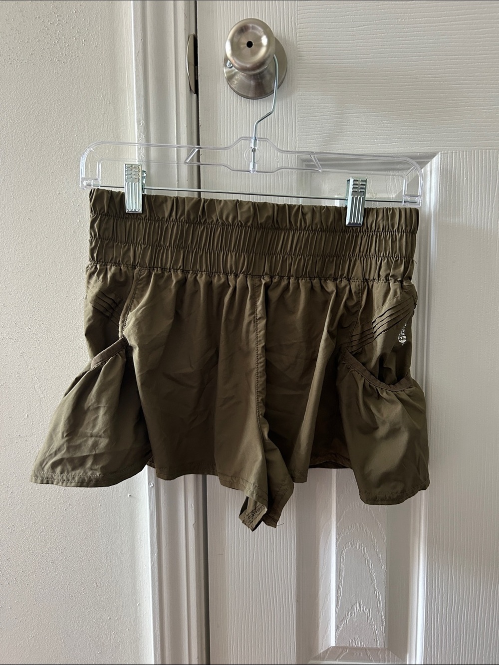 Free People Olive Green Athletic Shorts Skort